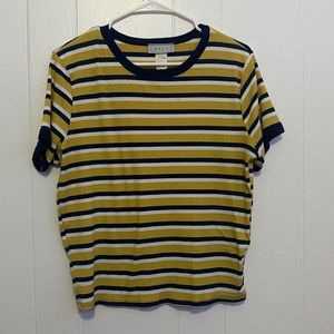 Striped ribbed tee💛